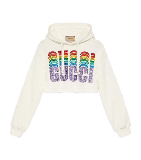 gucci sweatshirt rainbow|gucci trim tan hoodie sweatshirt.